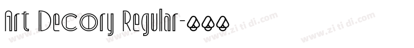 Art Decory Regular字体转换